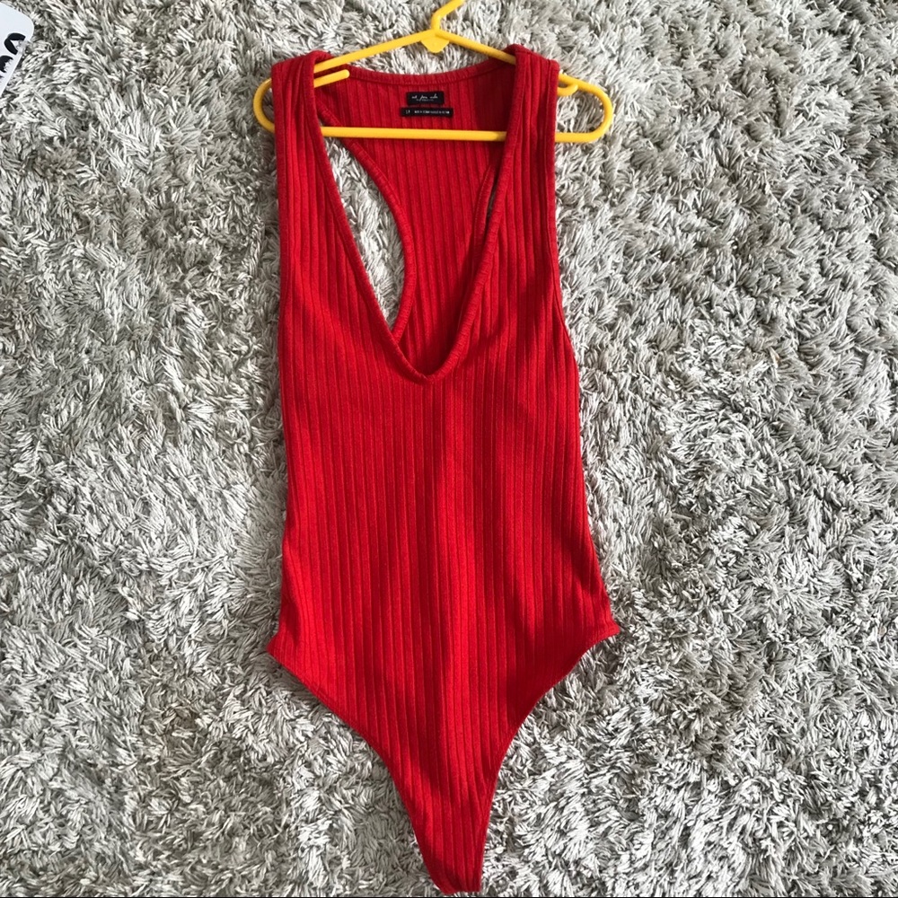 Urban Outfitters red bodysuit